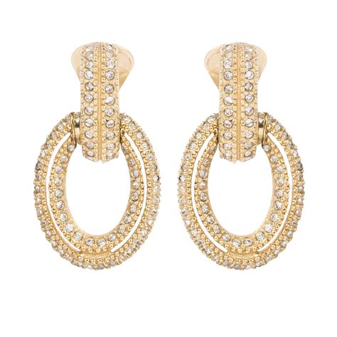 are dior earrings real gold|christian dior gold hoop earrings.